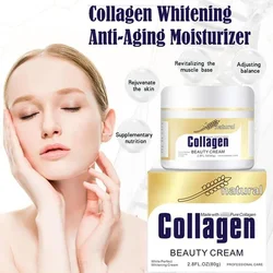 80g Collagen Lifting Cream Face Hydrating Cream Skin Care Whitening Moisturizing Anti Wrinkle Korean Cream NEW