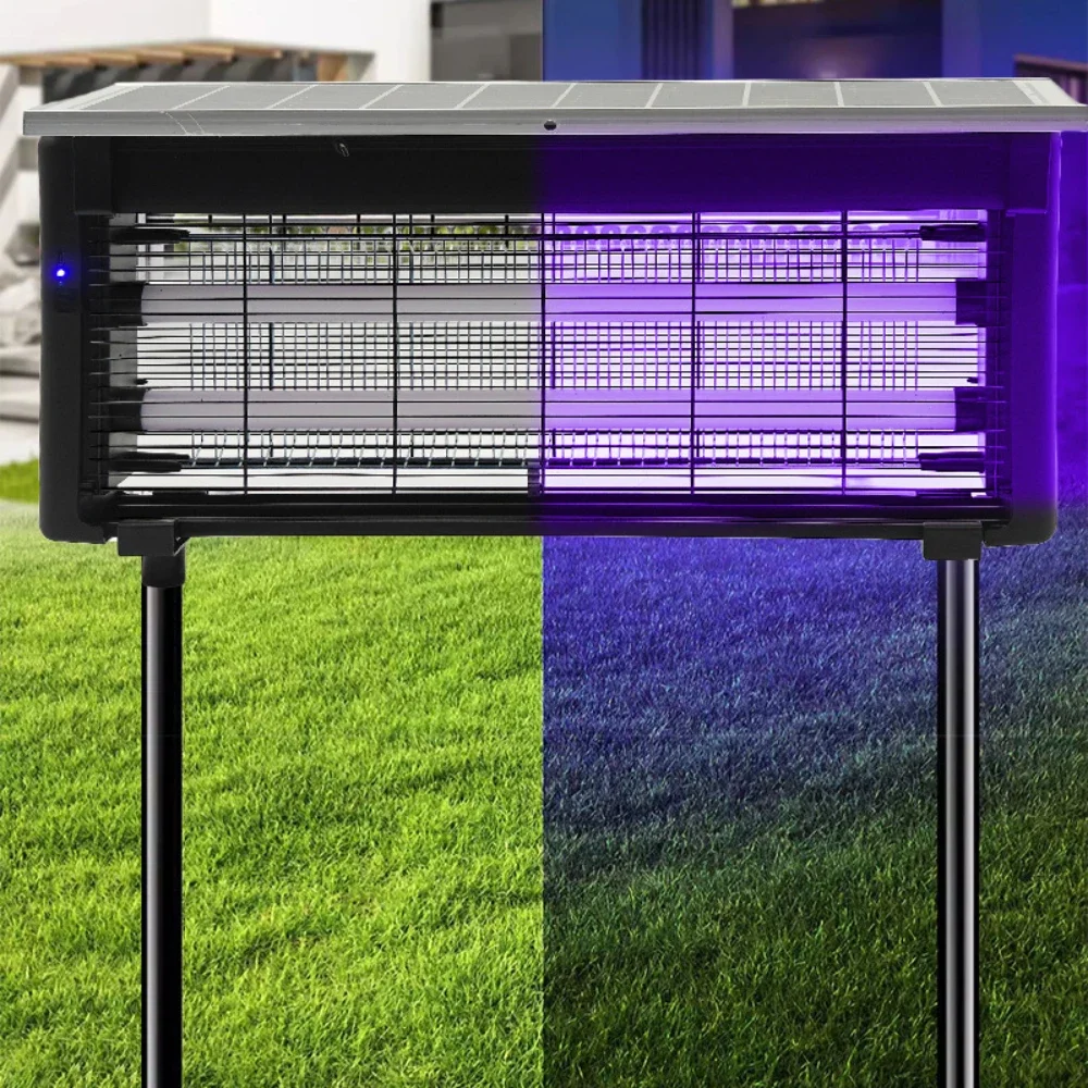 1pc Large Solar Mosquito Killing Lamp LED Square Fly Killer Outdoor Garden Lawn Lamp Mosquito Killing Trap