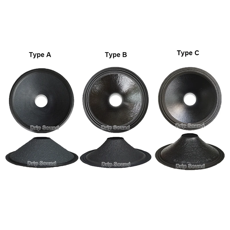

2x 18" inch Speaker 2-Ring Cloth Edge Drup Paper Cone Basin Vibrating Diaphragm Woofer Repair Parts OD440mm/17.32" ID100mm/3.94"