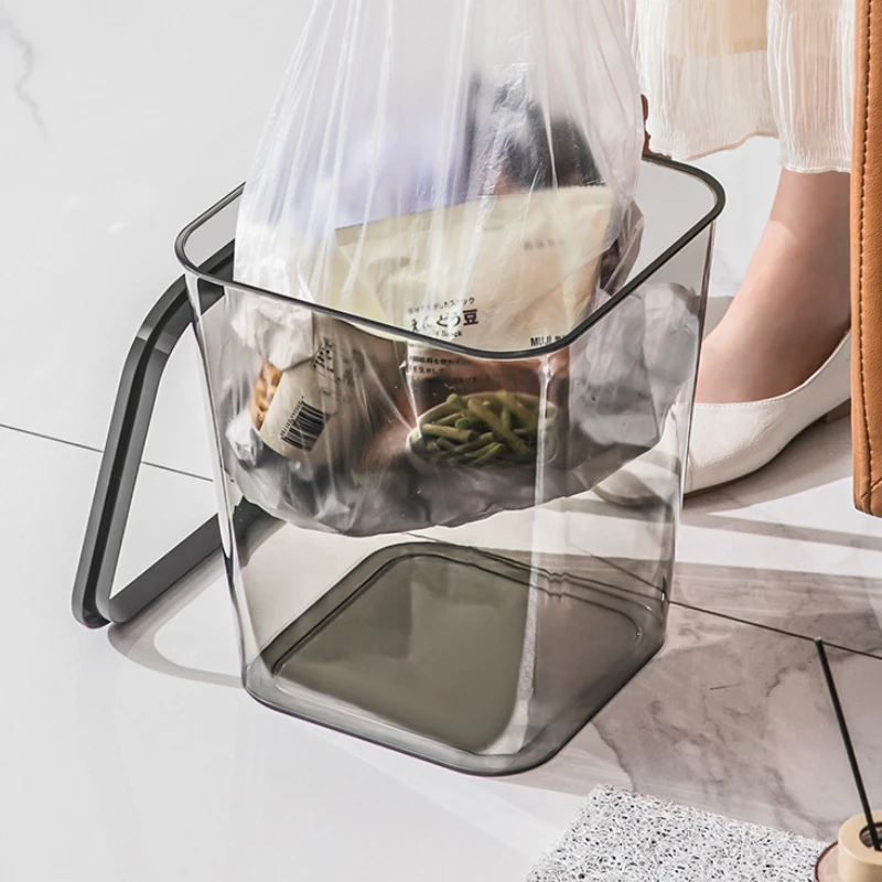 

Kitchen Waste Bin Black Transparent 12L/14L Garbage Bin Bathroom Trash Can Recycle Bin Garbage Disposal Bathroom Accessories Set