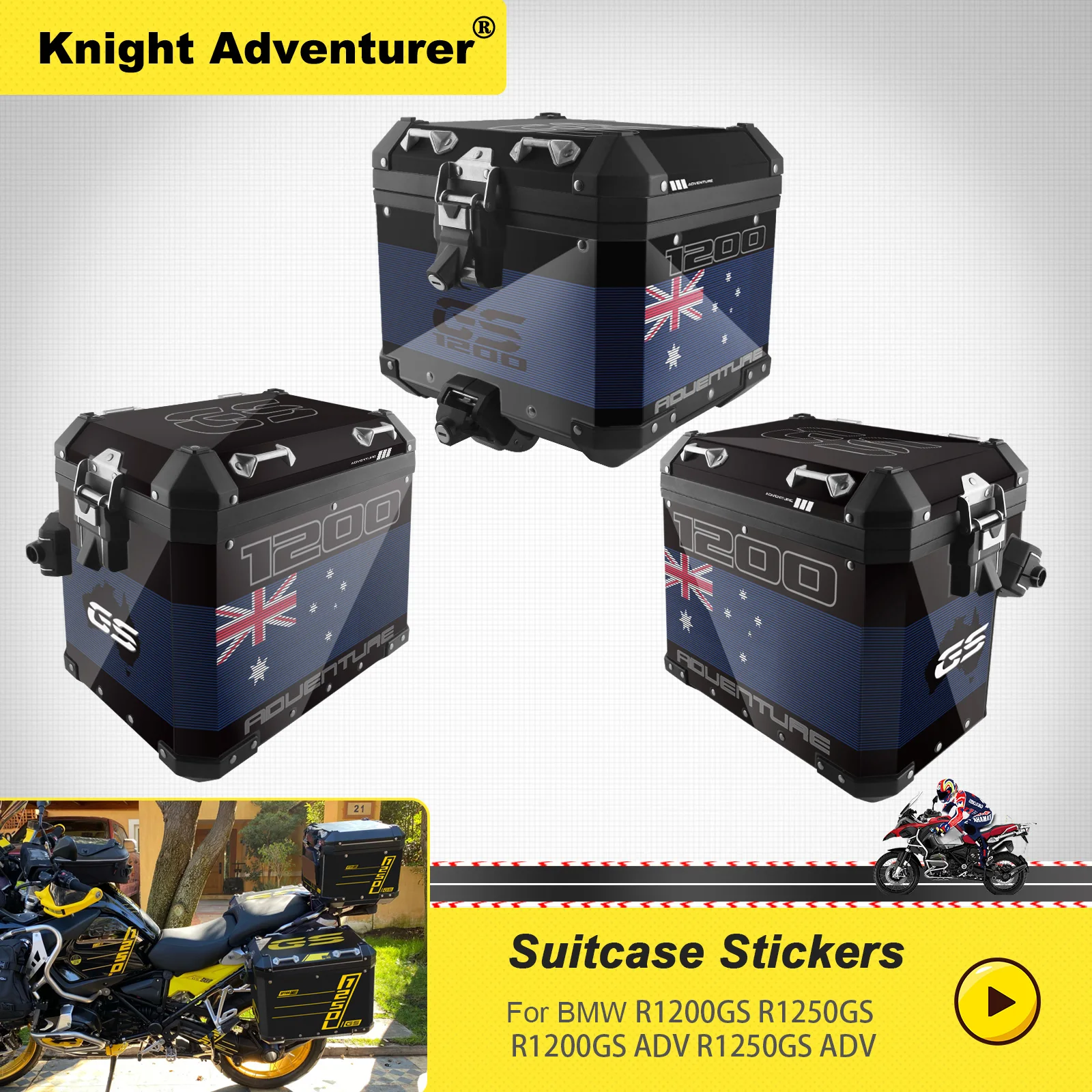 

Три коробки наклеек для BMW R1200GS Adventure 2004-2020 R1250GS ADV из алюминиевого сплава