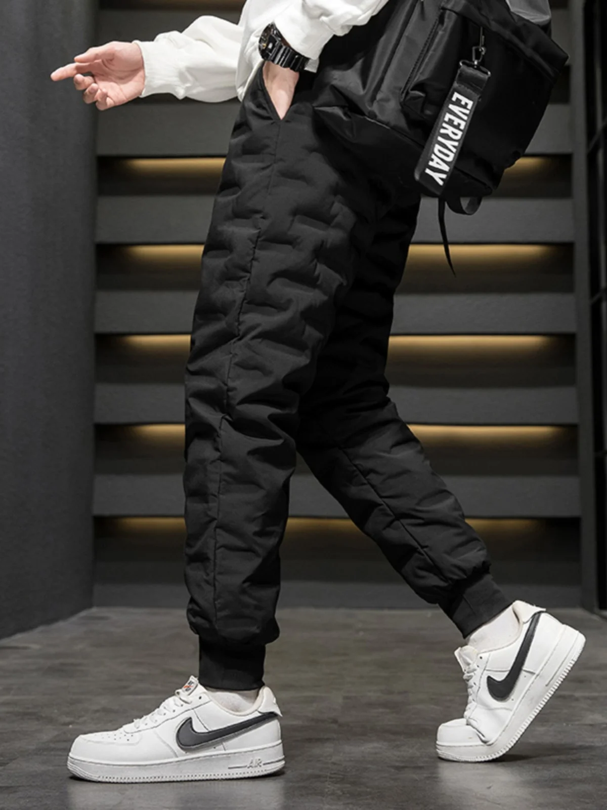 Thiened Fce Lined Casual Pants Large Size Men's Warm Waterproof Corduroy Trousers Windproof Breathable Leisure Trousers