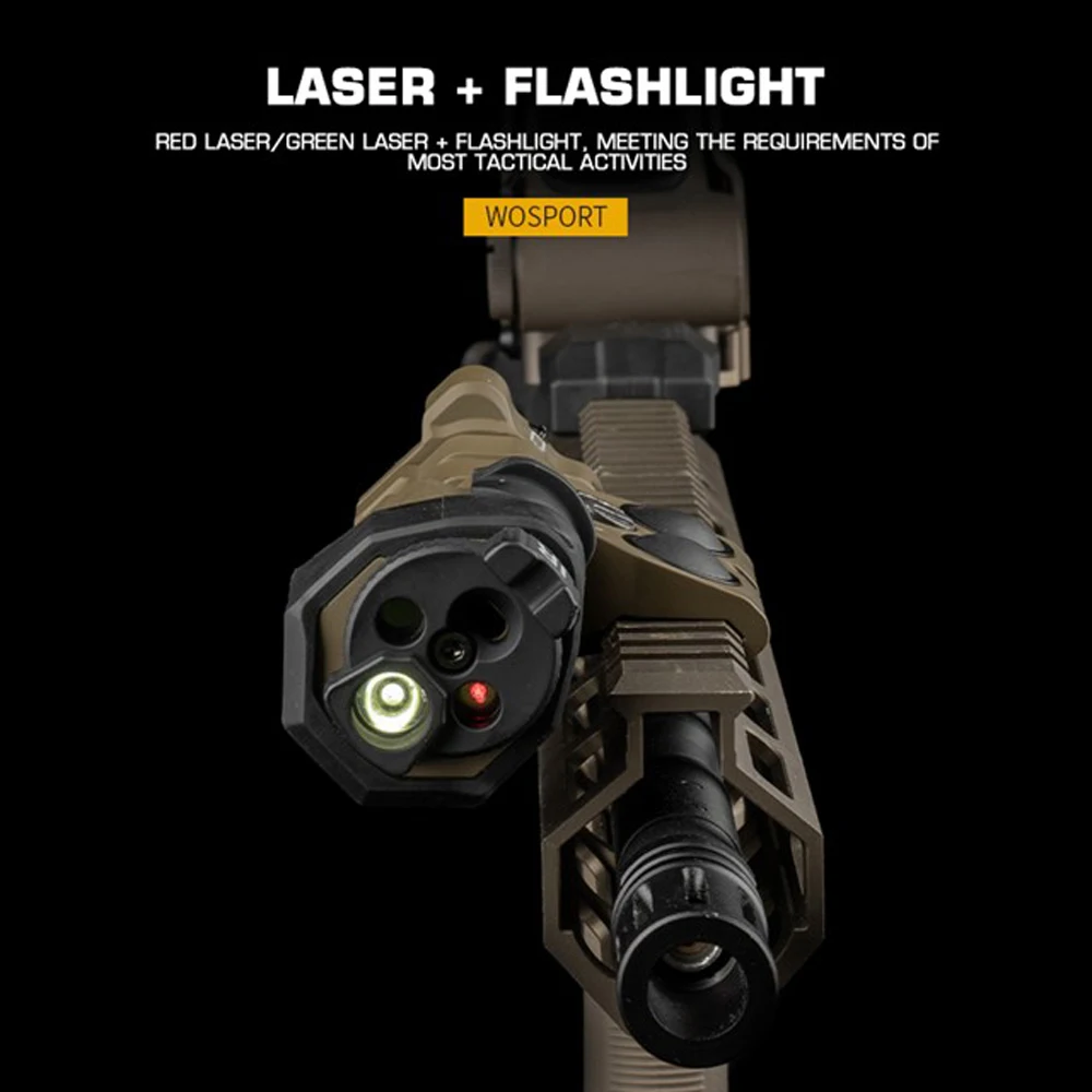 Tactical Outdoor MAWL-C1 functional Flashlight Green Laser/Red laser Rail Mount Side-to-side Interchange Laser Sight Tactical Flashlight