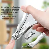 2Pcs/Set Nail Scissors Carbon Steel Hand Foot Shape Fingernail Cutter Nail Trimmer File Clipper Pedicure Scissor Manicure Tools 2
