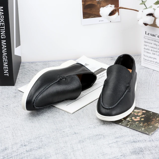 Men's loafers shoes crocodile pattern men's flat shoes round toe leather brand women's shoes, luxury designer 1