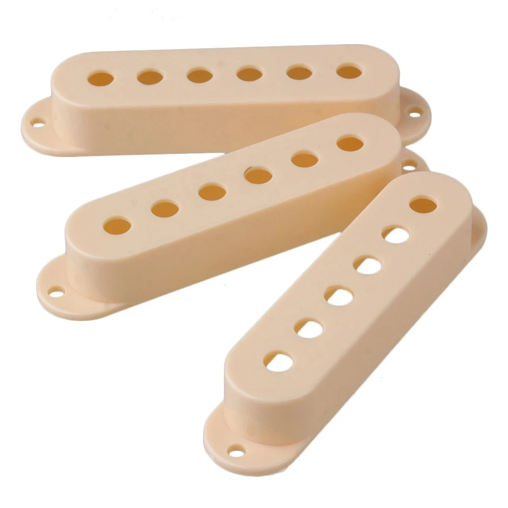 3Pcs Electric Guitar Single Coil Pickups Cover 50/52/52 white