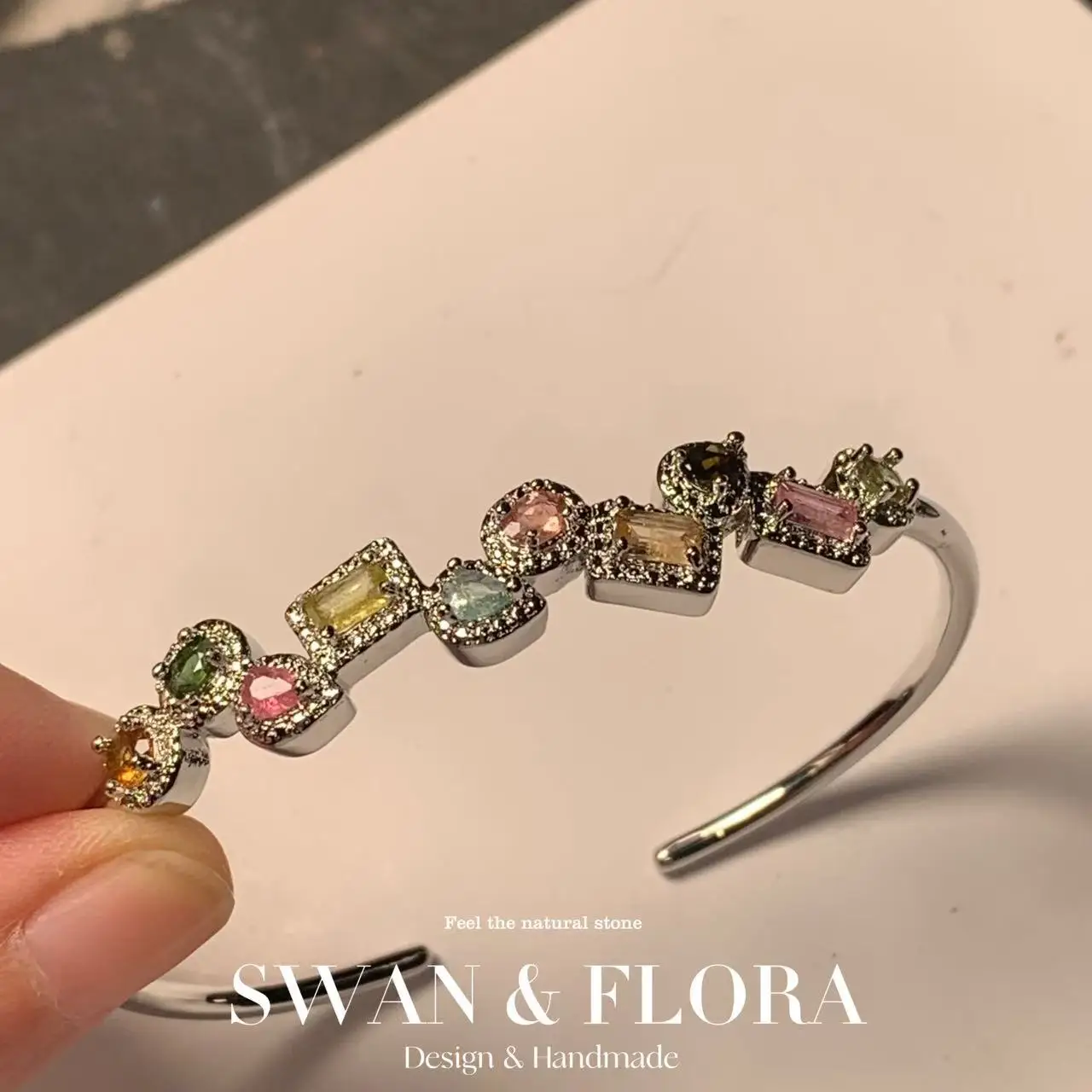 Natural Tourmaline Bracelet Woman Man Wealthy Jewelry  Luxury Elegant Romantic Simple Fine Jewelry