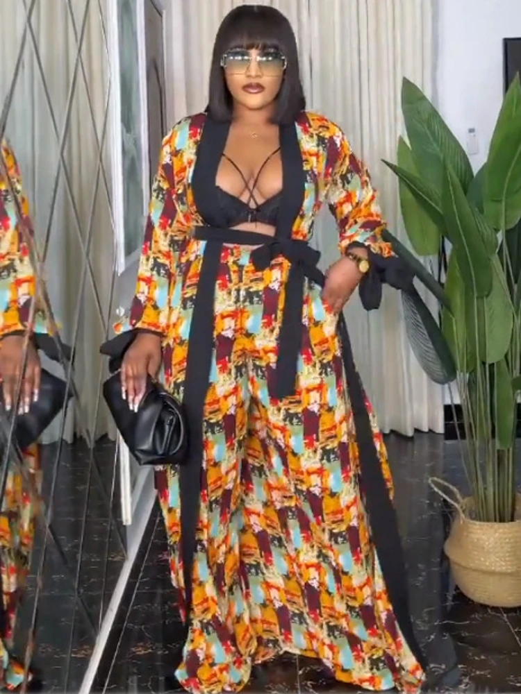 Two Piece Pant Set Women Africa Clothes African Dashiki New Fashion Long Dress Pants Suit Party Dresses Robe 2 Piece Sets