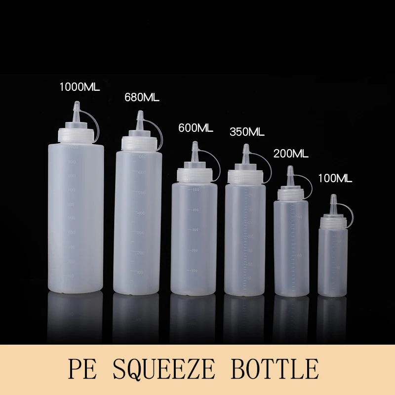 Seasoning Bottle Tomato Salad Sauce Plastic Pointed Squeezed Desktop Multifunctional Kitchen Supplies
