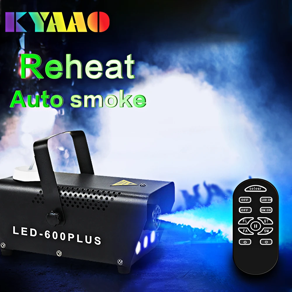Machine à brouillard avec contrôle sans fil LED, 500W, DJ Disco, éclairage de scène RGB pour mariage, fête à domicile, Machine à fumée, nouveauté 2024