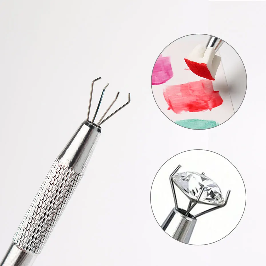 25/50/100pcs Soft Small Cube Nail Art Sponges + 1pc Grab Pen Set For Gradient Nail Effect Brush for Manicure DIY Supplies