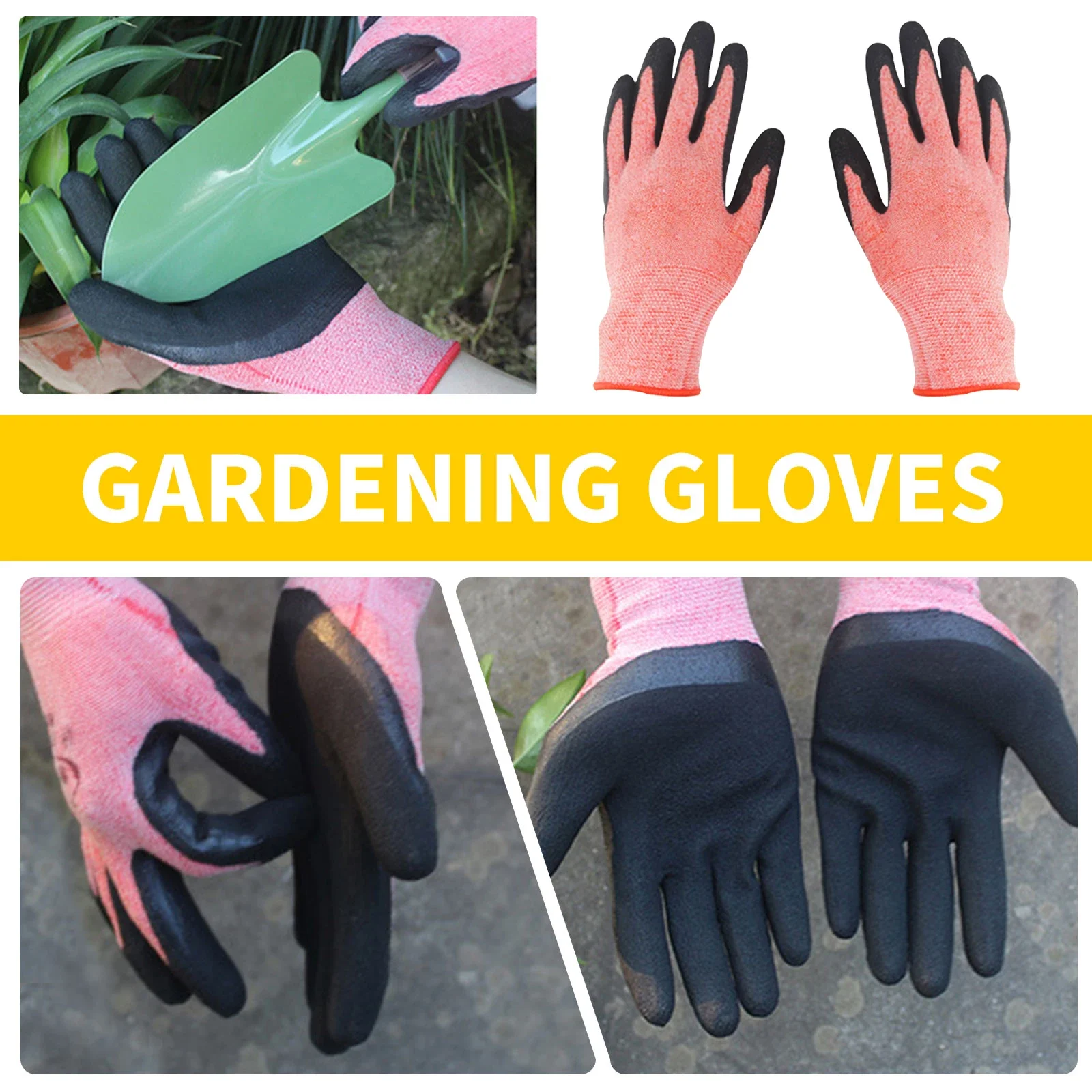 1/2 Pair Garden Gloves for Women Men, Breathable for Gardening, Weeding, Digging DIY Garden Construction Car Work 2
