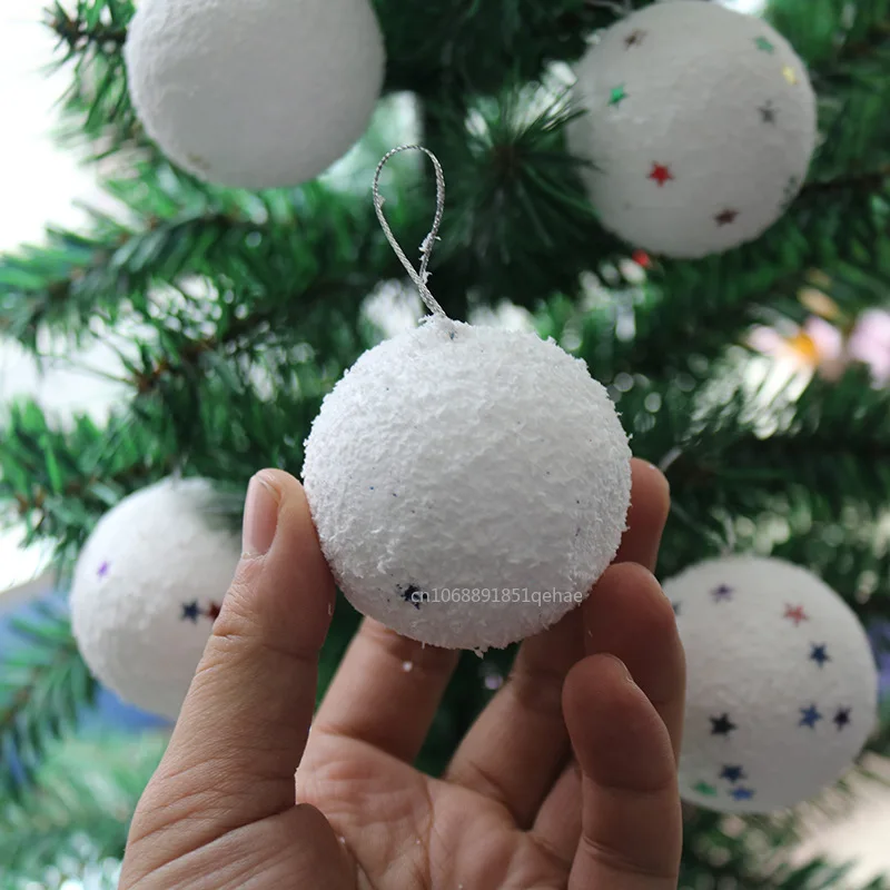 6PCS Christmas Tree Balls 8cm 6cm 4cm Big Christmas Ball Decor Christmas Tree Hanging Pendant Ornaments Set for Xmas New Year