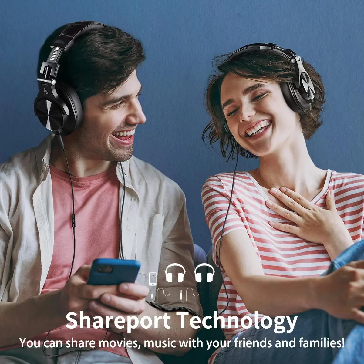 Enhanced Over-Ear Wired Stereo Headphones with Mic for Hi-Res Audio and Studio Monitoring