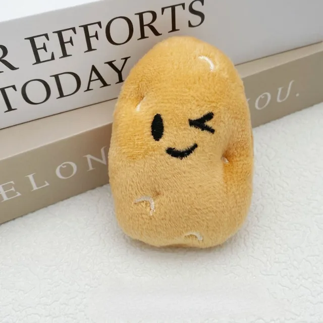 1Pc Cat Toys Cute Cartoon Plush Potato Shaped Pet Toy for Cats Kittens 3