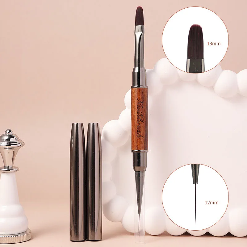 1/3 Stück Doppelendiger Nagelstift Pinsel Klebstoff Phototherapie-Stift UV-Gel Liner Pinsel DIY Dual-End Nagelkunst Malstift Maniküre Salon Werkzeug – Detail 5