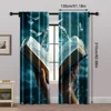 2pcs, Curtain Set 2D print inspirational bible Versatile Durable Polyester (without rod) Stuff Clearance for Kitchen Living Room 5