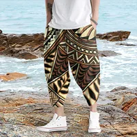 Baggy Harem Pants Men Trousers Causal Ethnic Print Hippie Joggers Cross-Pants Loose Trousers Lantern Wide Leg Pants Pantalon - Image 2