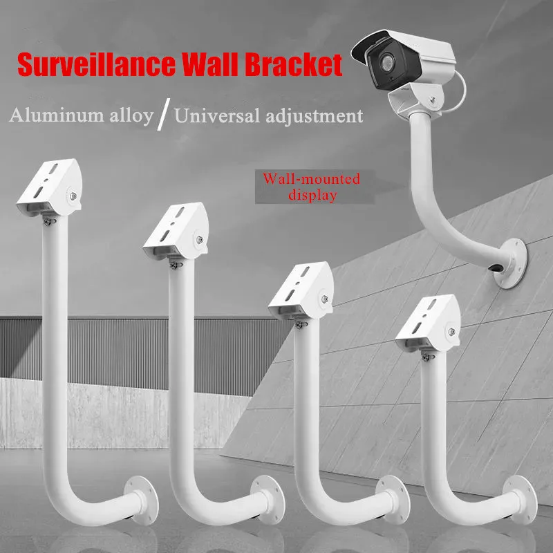 40cm 50cm 60cm Height Aluminum Alloy Security Surveillance Camera Bracket Adjustment Side Mount L-shaped Monitoring Wall Bracket