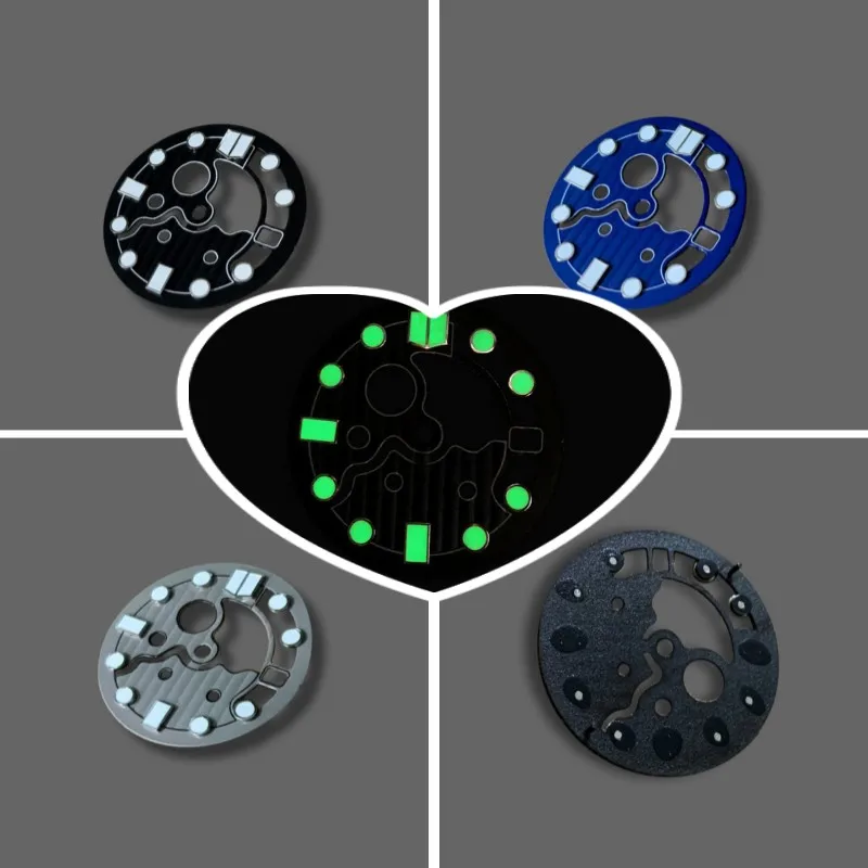 

Mod Watch Accessories 28.5mm Hollow Black Blue Grey Green Luminous Watch Dial Fits for NH35 NH36 Movement