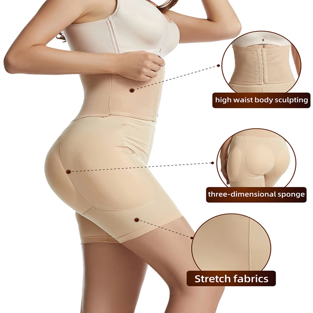 Hip Enhancer Shapewear for Women High Waist Body Shaper  Butt Pad Underwear Fake Ass Hip Pads Lingerie