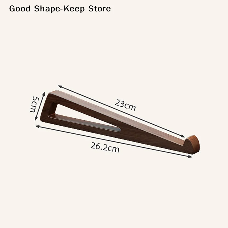 Ergonomic Wooden Laptop Stand with Portable Triangular Design