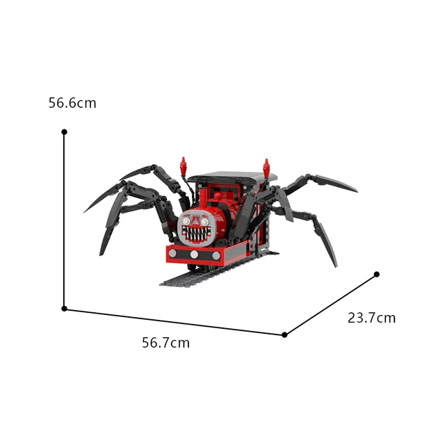 Moc jogo de terror choo-choo charles aranha trem bloco de construção  conjunto choo monstro thomased trem modelo de carro tijolos diy brinquedo