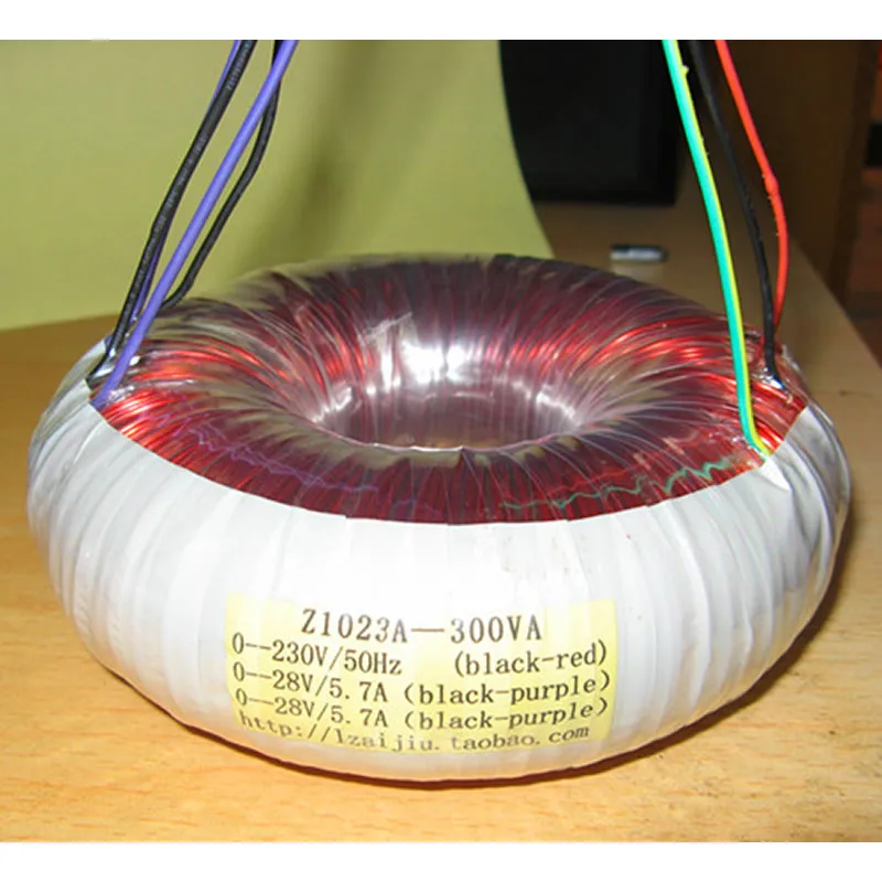 하이파이 오디오 O형 영국 레드 와이어 변압기, 300VA, 크기 45x136mm, 신제품