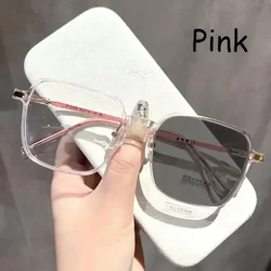 Unisex Photochromic Square Frame Anti - Blue Light Eyewear & Sunglasses (PhotochromicD)