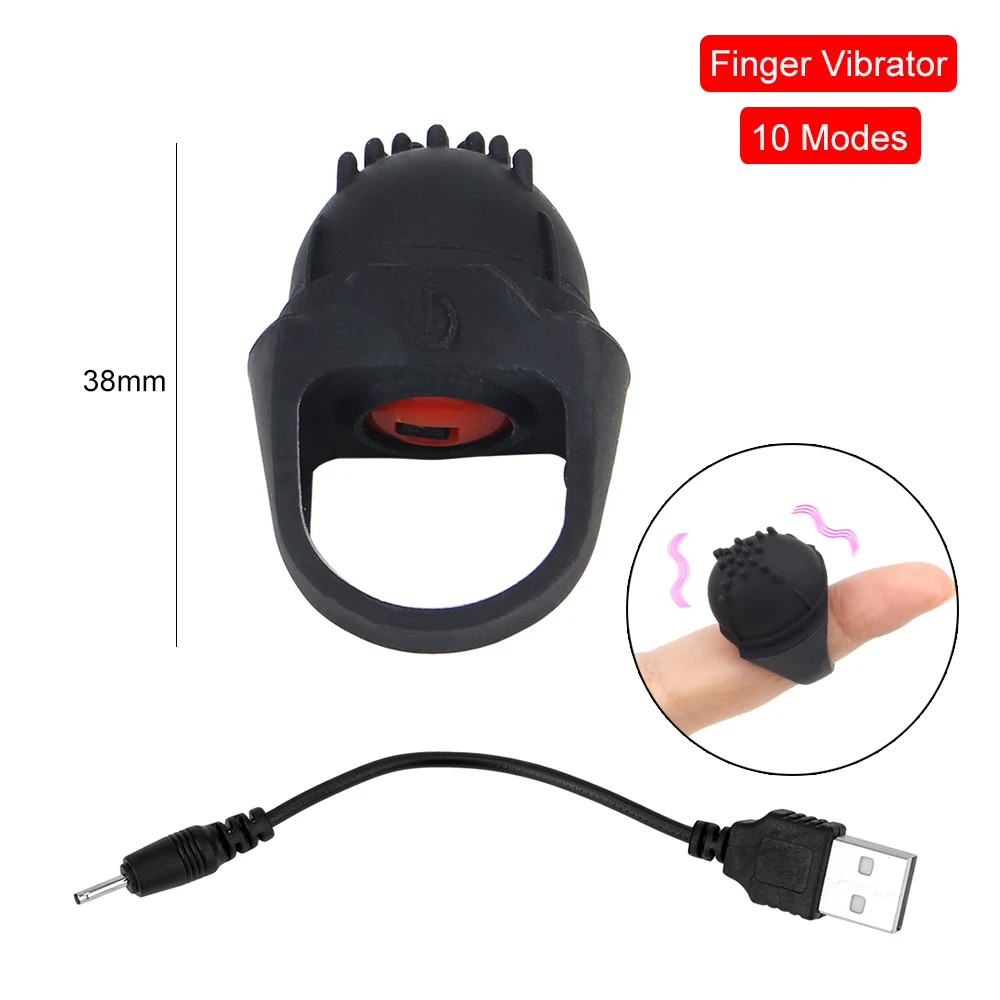 Strap On Finger Ring Vibrators for Women Nipple Clitoris Stimulator Vaginal Anal Sex Toys Female Masturbator Small In Pocket