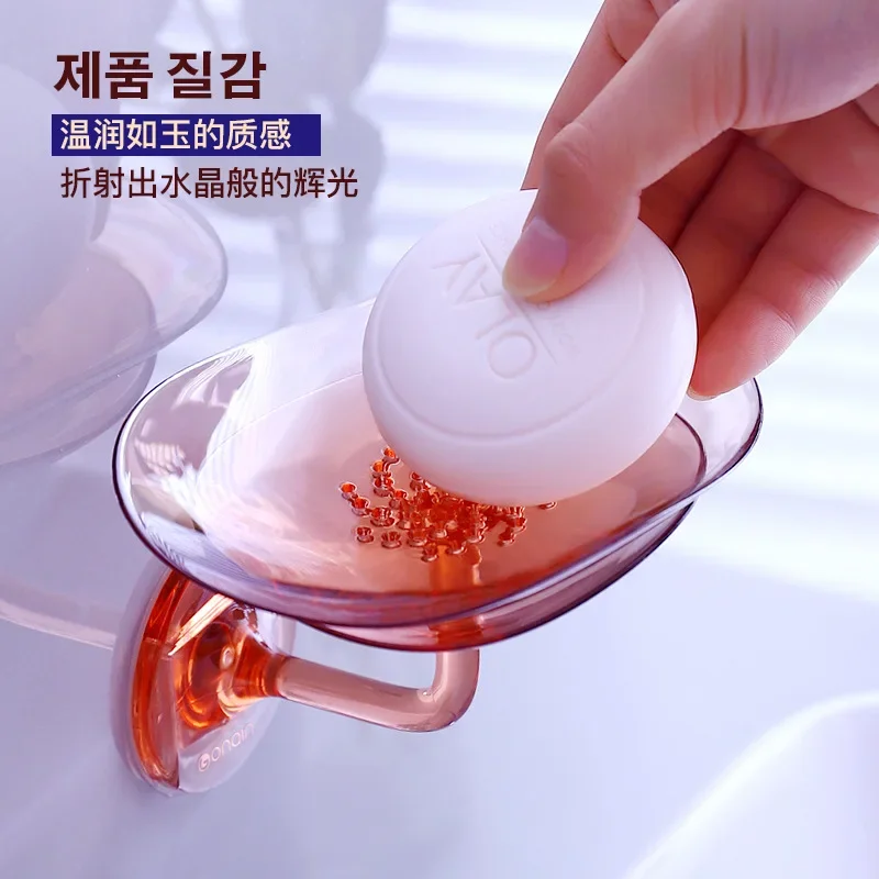 

Soap Dish Wall-Mounted Drainage Punching Free Soap Rack Household Toilet Soap Box Soap Holder