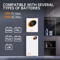 Jsdsolar Onduleur Solaire Hybride 4KW 6.5KW 12KW 24V 48V à Onde Sinusoïdale Pure, Onduleur PV On/Off Grid 160A avec Chargeur Solaire MPPT 500VDC, WiFi, RS232, RS485, CAN pour Système Solaire Domestique 5