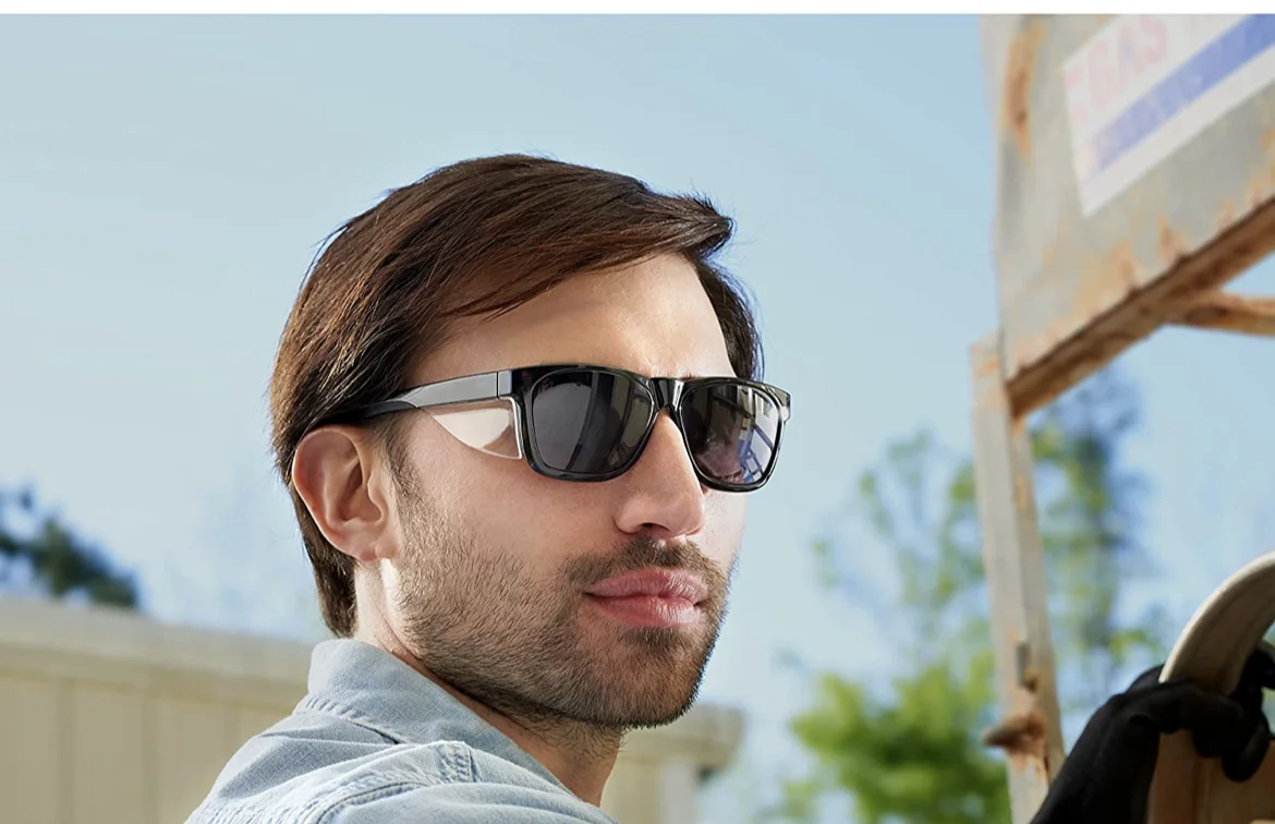 Side Wing winddichte Schutz-Sonnenbrille, Anti-Pollen, Anti-Blaulicht, ultraleichte Herren- und Damen-Sonnenbrille – Detail 2