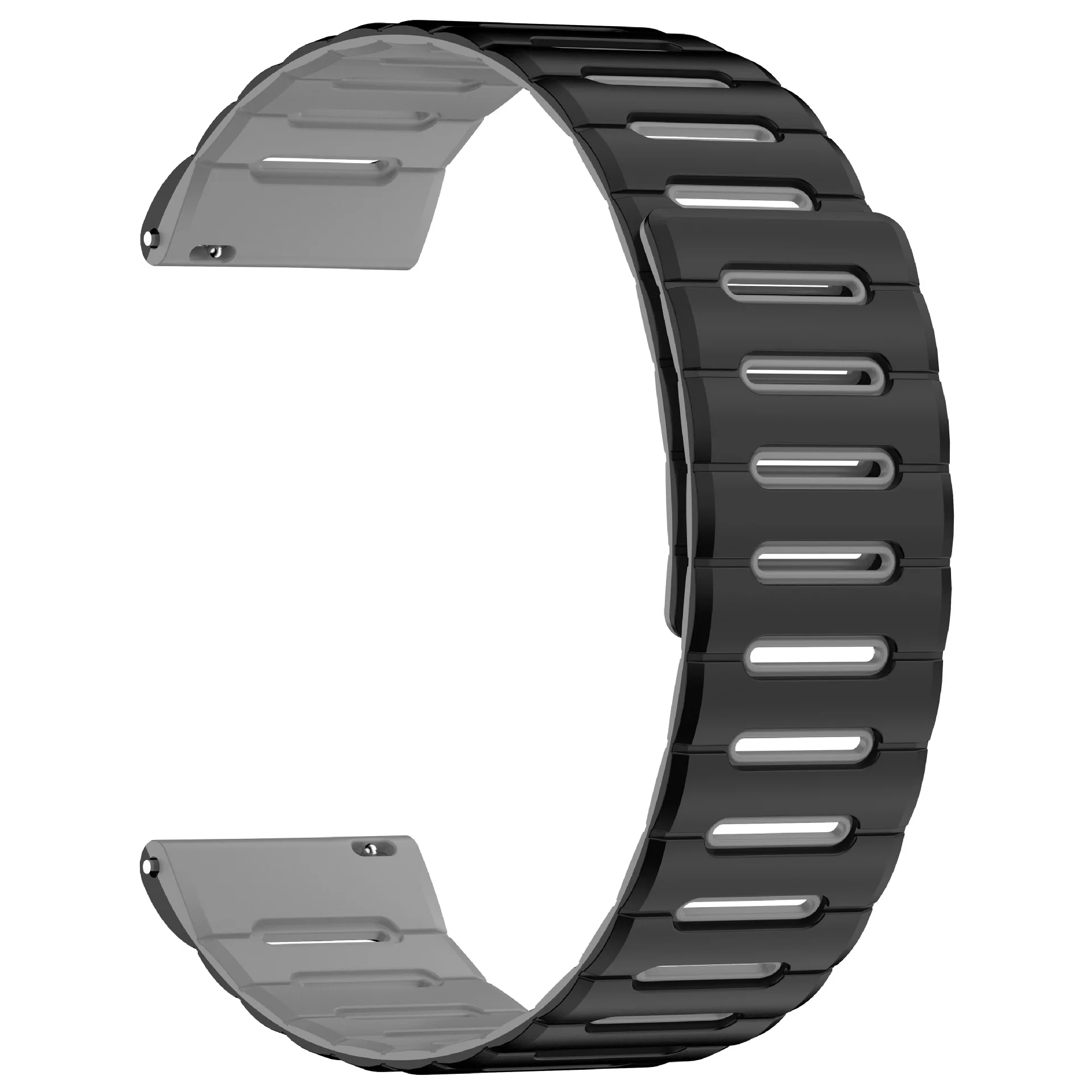 Silicone Magnetic Sports Band Bracelet - 20/22mm Adjustable Strap