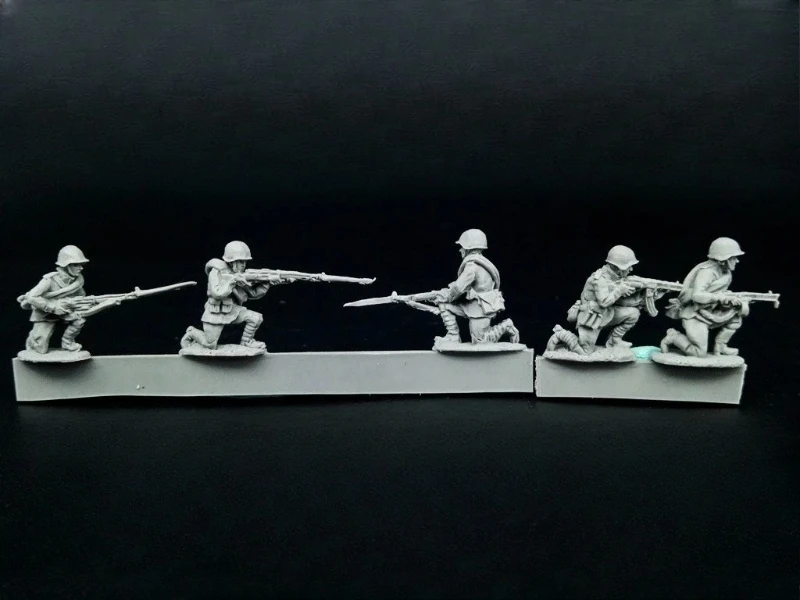 1/72 스케일 다이캐스트 수지 피규어 모델 키트 제2차 세계대전 소련 전투 부대(강철 헬멧 착용) 5 피규어 도색되지 않음