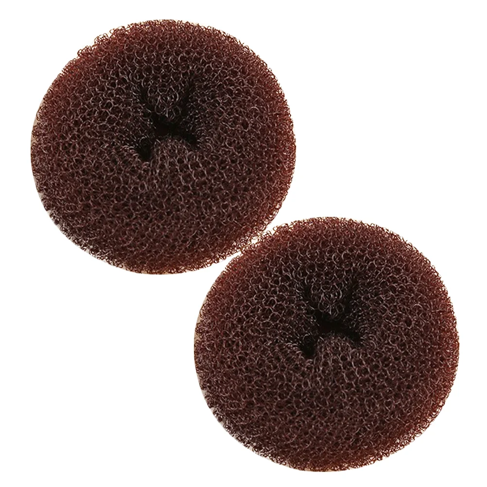2 Pcs Bun Styler Donuts Hair Maker Form Shaping Ballet Accessories Nylon Silk Short Bride Long