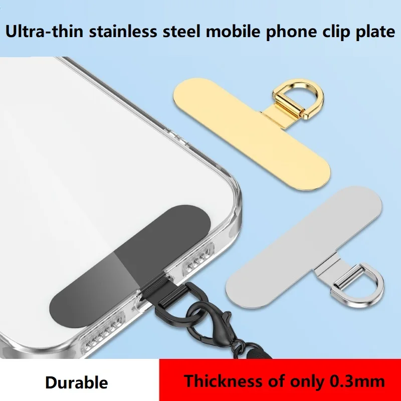 Universal Ultra-Thin Metal Phone Tether Lanyard - Durable Stainless Steel Hanging Strap