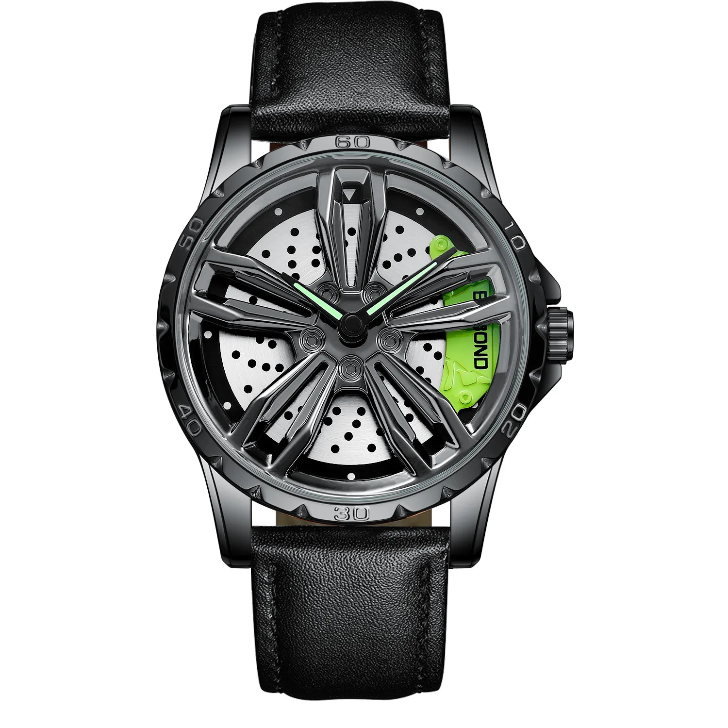 Locomotive Concept Dial Modeified Car Watch for Men Wheel Hub Rotating Quartz Wristwatch Fashion Sports Male Clock Reloj Hombre