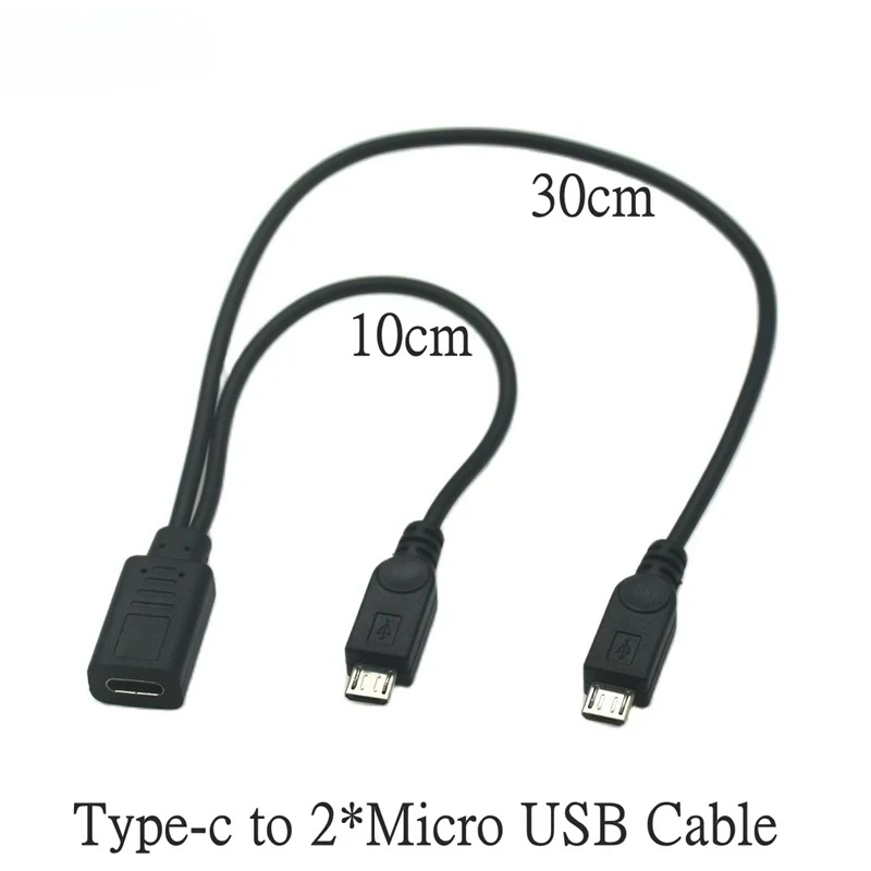 USB Multi-Interface Y Splitter Charge and Data Extension Adapter Cable