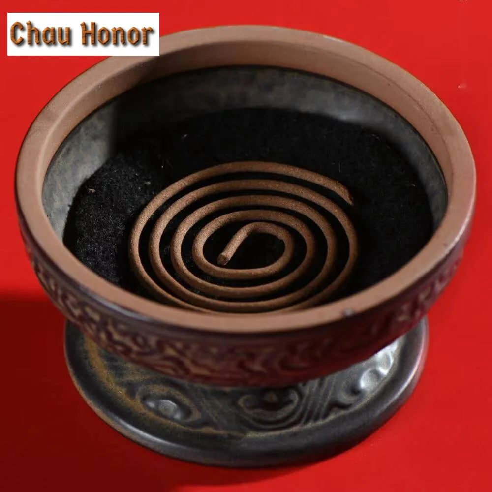 Handmade Lotus Rough Pottery Incense Holder Antique Mist Smoking Steamers Scented Aromatic Candles Tea Services Accessories Gift