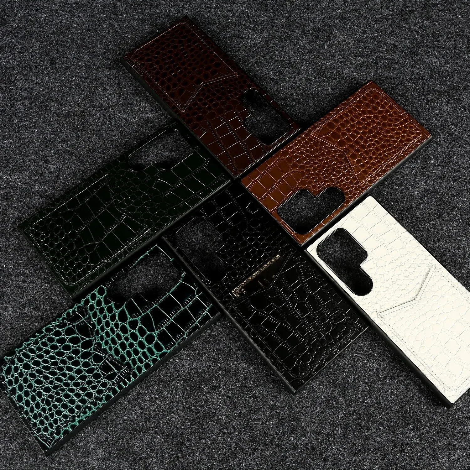 Premium Genuine Leather Full-Wrap Phone Case with Card Holder