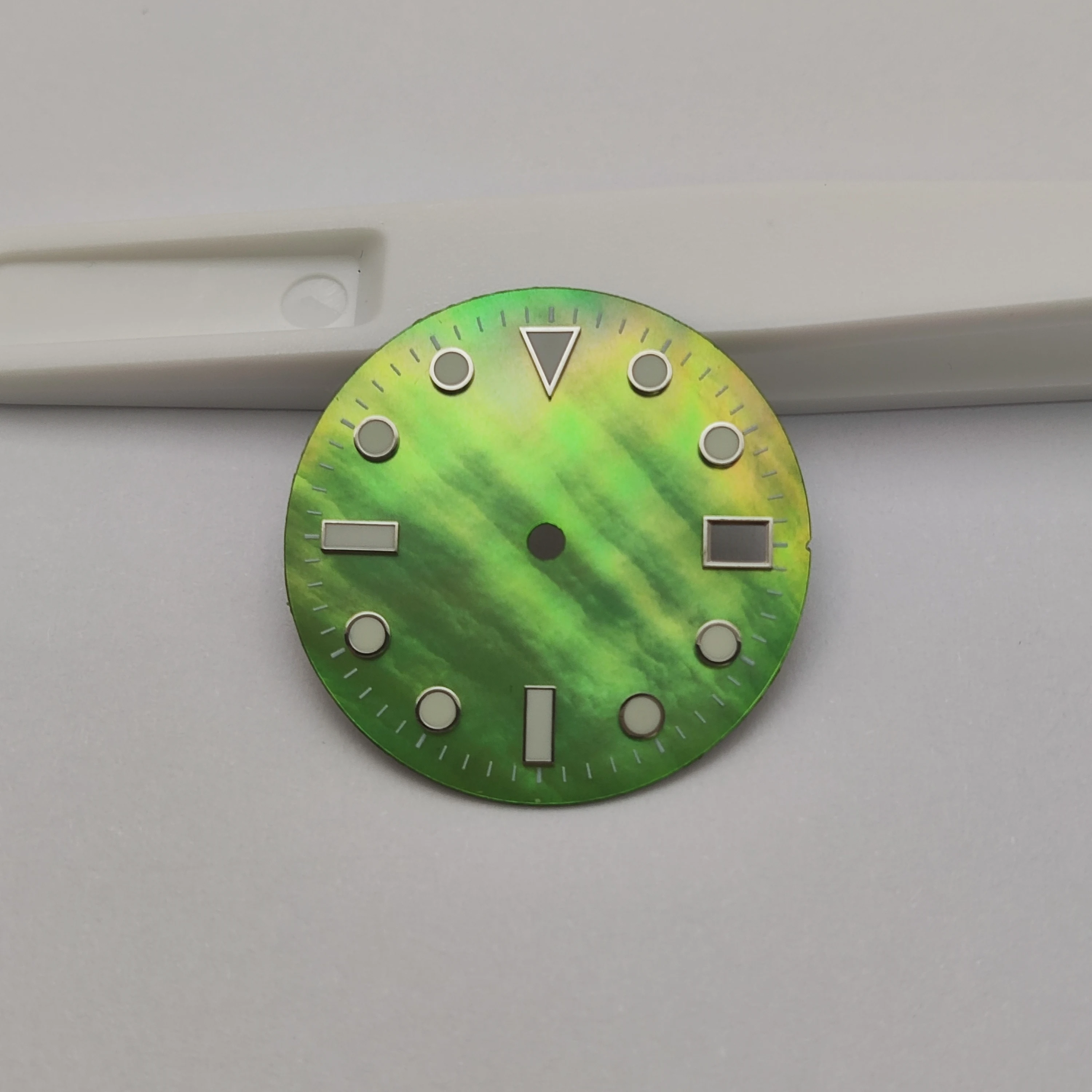 28.5mm Shell Watch Dial C3 Green Luminous NH35 Dial Fit NH35 Movement Watch Accessories