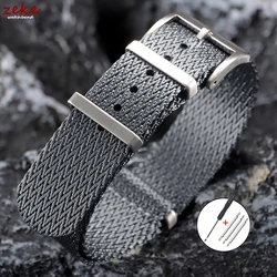 Versatile Nylon Sport Strap - Universal Military Wristbelt - 18mm (Grey)