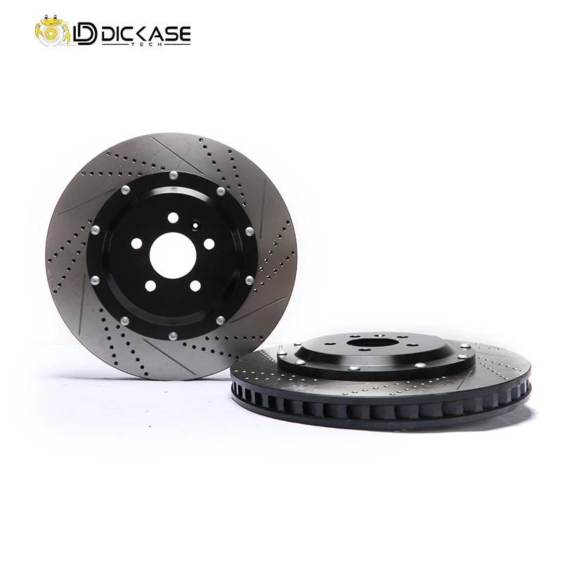 Dicase best quality ceramics brake pads for rear 4 pot caliper and 358x24mm disc with center bell for lx570 from 2008 years 18''