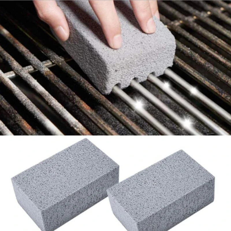 BBQ Grill Cleaning Brush Brick Block Barbecue Cleaning Stone Pumice Brick For Barbecue Rack Outdoor Kitchen Tools barbecue cleaning tools grill brush cleaning brushes