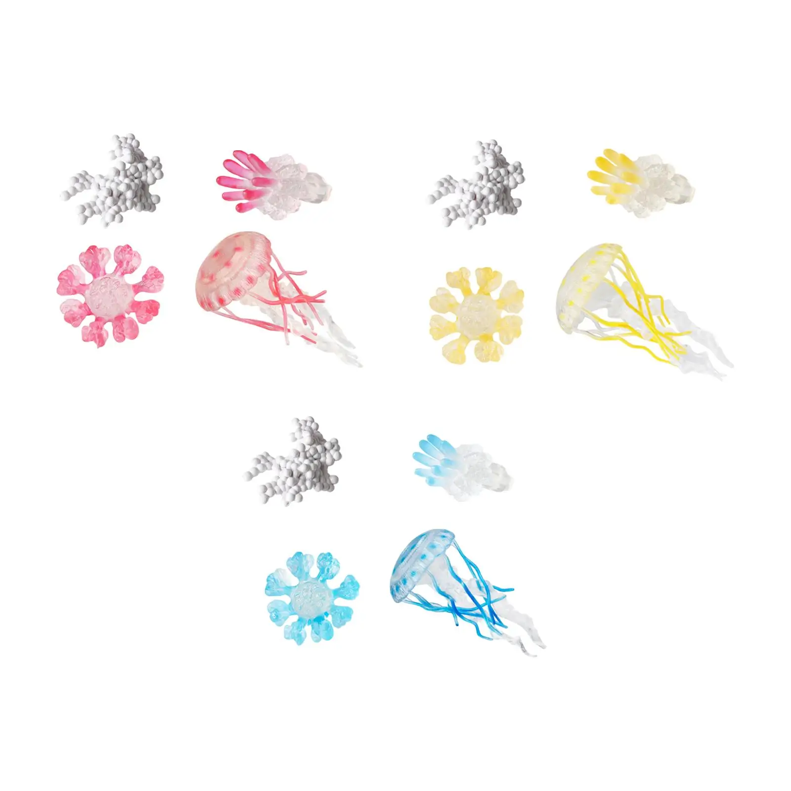 Jellyfish Growth Cycle for Boys Girls Teaching Tools Science Cake Toppers Realistic Animal Growth Cycle Figures Montessori Toys 2