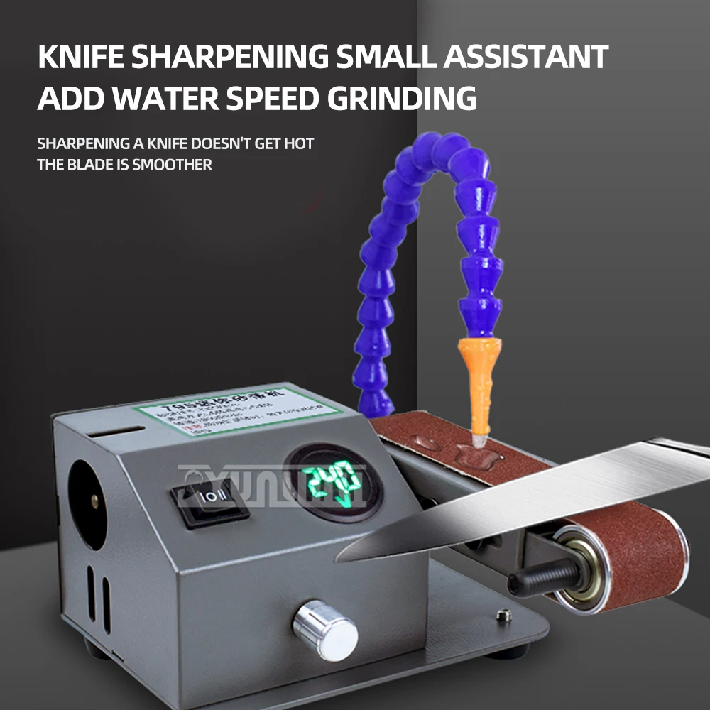 Flowing Water-Cooled Knife Sharpening Machine Automatic Electric Belt Grinding Machine Scissor Sharpener Belt Sanding Machine
