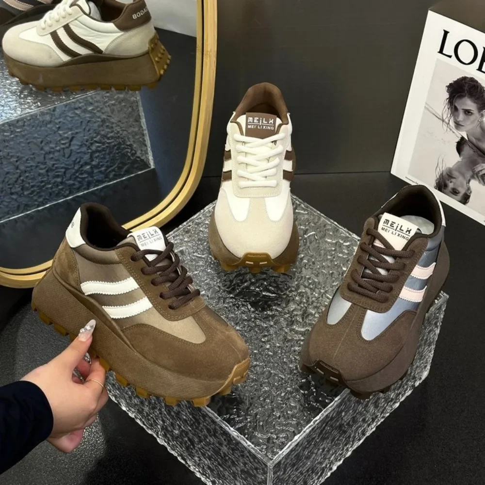 Women Mesh Breathable Platform Sneakers Women Casual Lace Up Outdoor Shoes Low Top Sneakers fashion Zapatos De Mujer