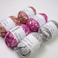 Metallic T-shirt yarn Metallic gloss cloth line DIY hand-woven wool ball 1
