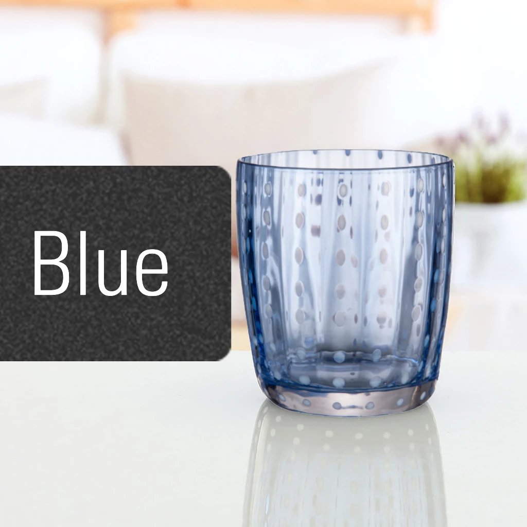 ATO Wave point unique design colorful glassware Hand Blown Glass Cup hand blown glass tumbler